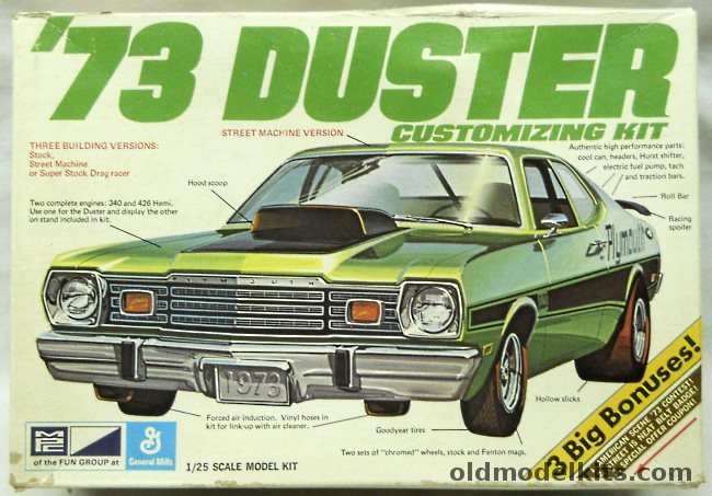 MPC 1/25 1973 Plymouth Duster - Stock / Street Machine / Super Stock Drag Racer, 1-7326-225 plastic model kit
